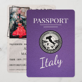 Lila Pass für Italien Save The Date