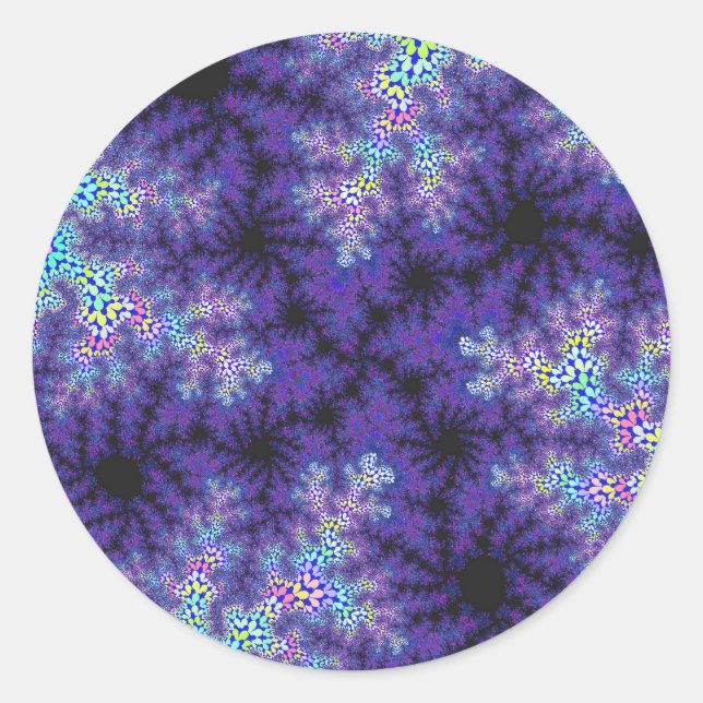 Lila Pastel Speckle Runder Aufkleber (Vorderseite)