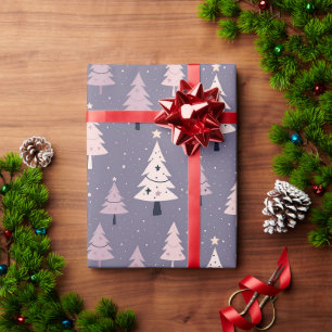 Lila Pastel-Weihnachtsbaumwackelpapier Geschenkpapier