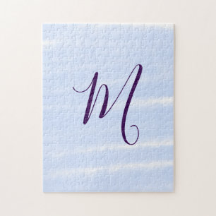 Lila-Pastell-Aquarell-Monogramm-Name-Buchstabe Ret