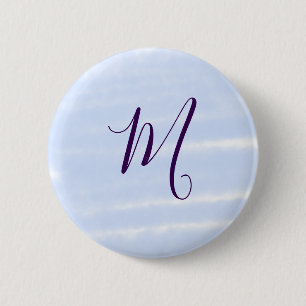 Lila-Pastell-Aquarell-Monogramm-Name-Buchstabe Ret Button