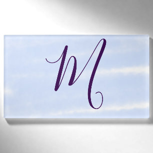 Lila-Pastell-Aquarell-Monogramm-Name-Buchstabe Ret Namenschild