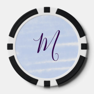 Lila-Pastell-Aquarell-Monogramm-Name-Buchstabe Ret Pokerchips