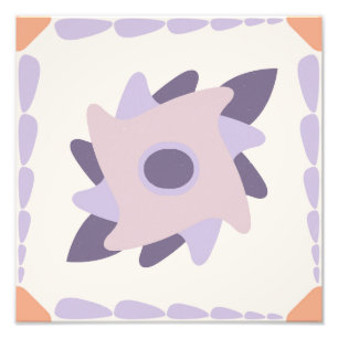 Lila-Pastell-Dekorative bunte Fliese Fotodruck