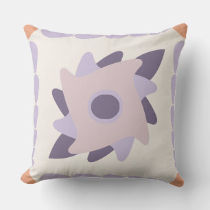 Lila-Pastell-Dekorative bunte Fliese Kissen