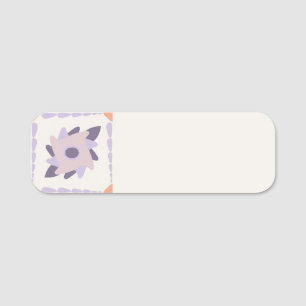 Lila-Pastell-Dekorative bunte Fliese  Namensschild