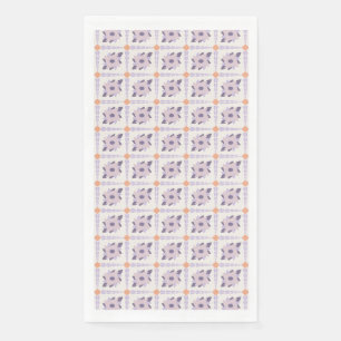 Lila-Pastell-Dekorative bunte Fliese Serviette