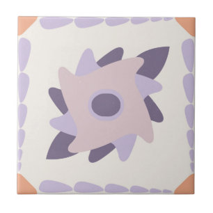 Lila-Pastell-Dekorfliesenmuster Fliese