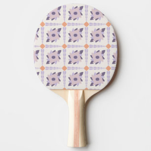 Lila-Pastell-Dekorfliesenmuster Tischtennis Schläger