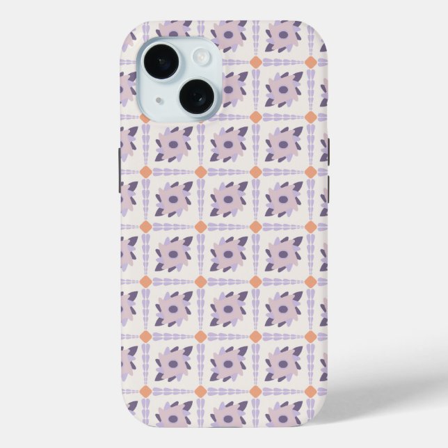 Lila Pastellfliese Case-Mate iPhone Hülle (Rückseite)