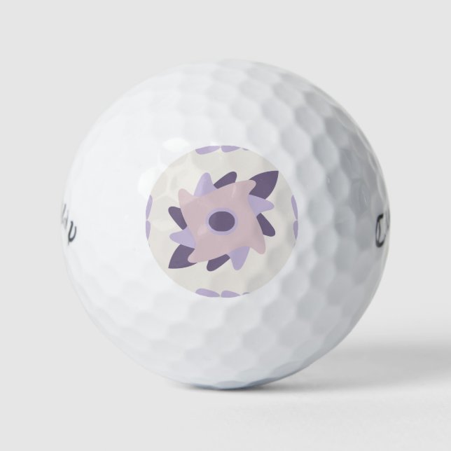 Lila Pastellfliese Golfball (Vorderseite)