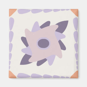 Lila Pastellfliese Magnet