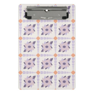 Lila Pastellfliese Mini Klemmbrett