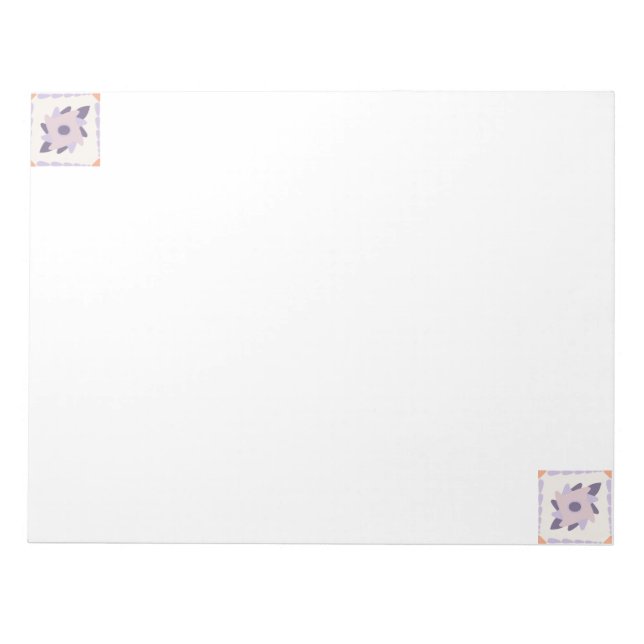 Lila Pastellfliese Notizblock (Vorderseite)