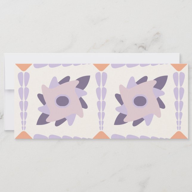 Lila Pastellfliese Save The Date (Vorderseite)