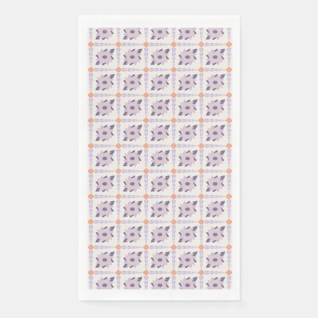 Lila Pastellfliese Serviette (Vorderseite)