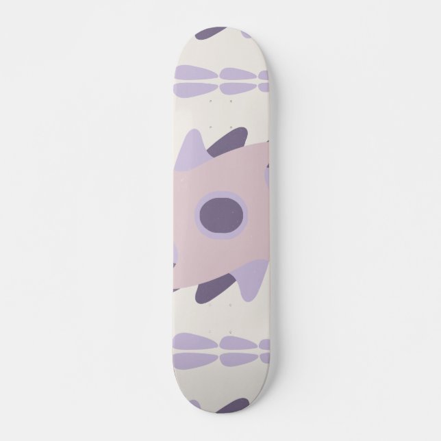Lila Pastellfliese Skateboard (Vorne)