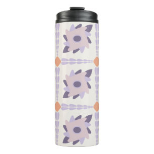 Lila Pastellfliese Thermosbecher