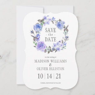 Lila Pastellwatercolor Blumen  Save the Date
