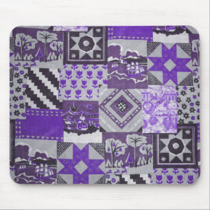 Lila Patchwork Mousepad