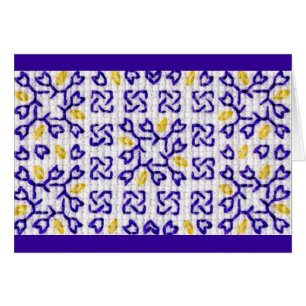 Lila Patchworkkarte 1