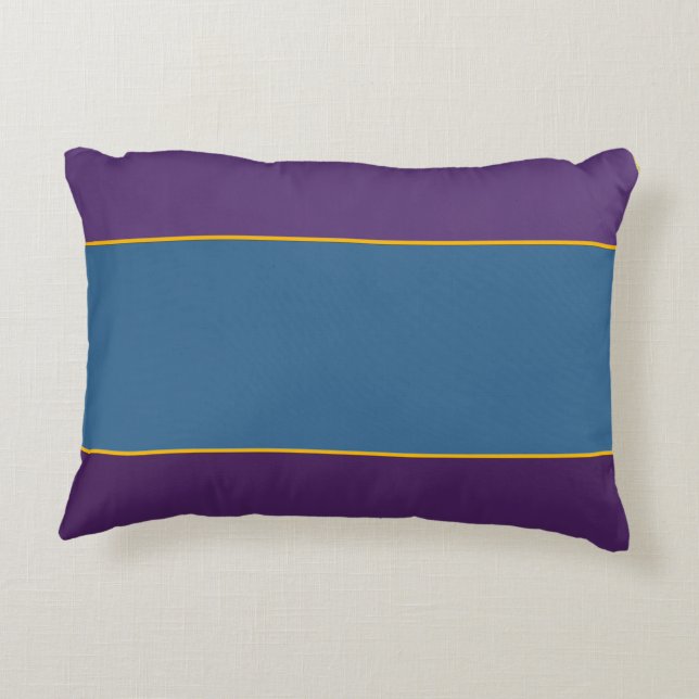 Lila- & Peacock Blue Field Akzent Pillow Dekokissen (Rückseite)