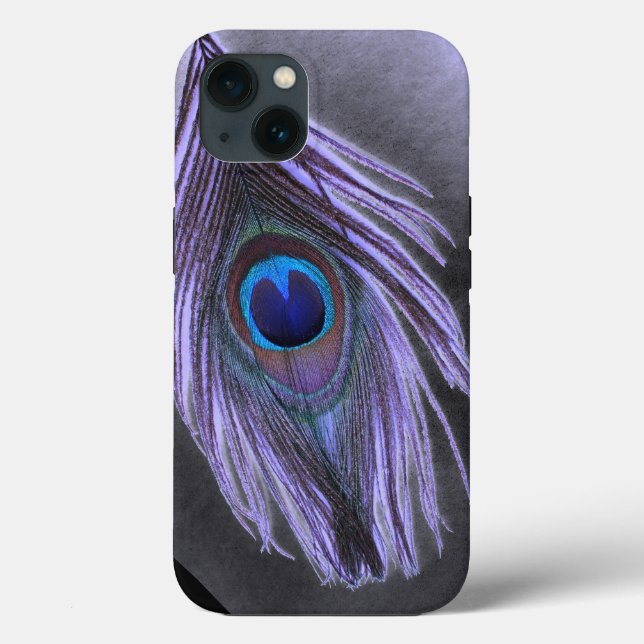 Lila Peacock Feather Case-Mate iPhone Hülle (Rückseite)