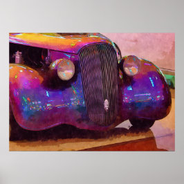 Lila Pearl Classic Car Front End Poster Art