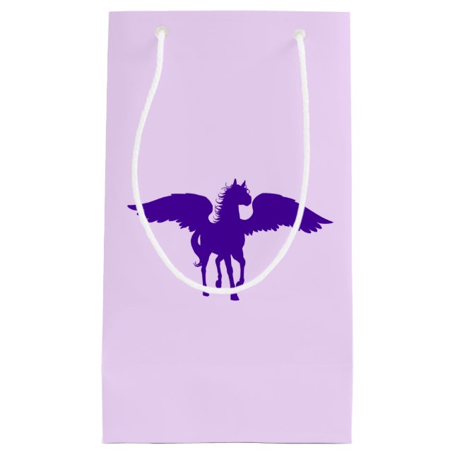 Lila Pegasus-Geschenk-Tasche Kleine Geschenktüte (Vorderseite)