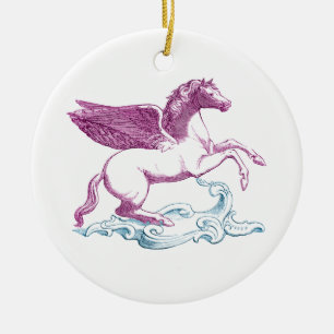 Lila Pegasus Keramik Ornament