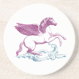 Lila Pegasus-Untersetzer Getränkeuntersetzer