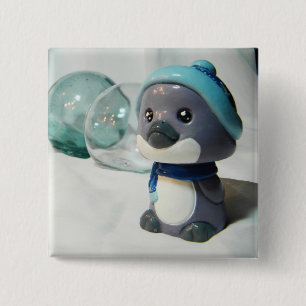 Lila Penguin I Button