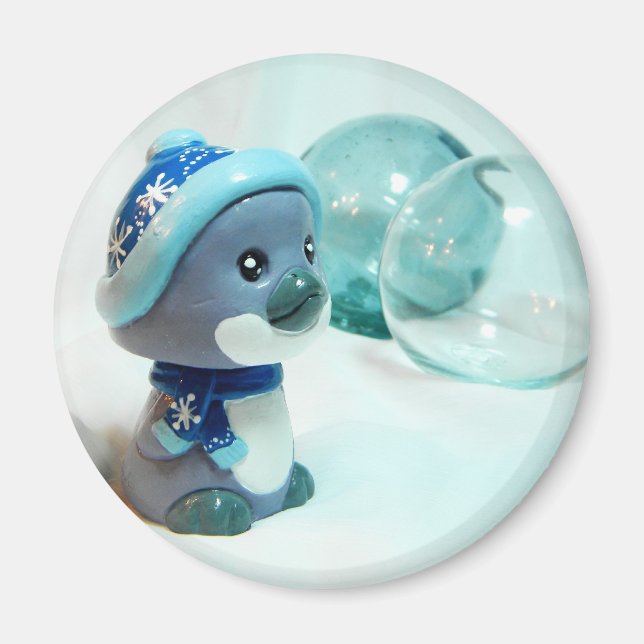 Lila Penguin III Magnet (Vorne)