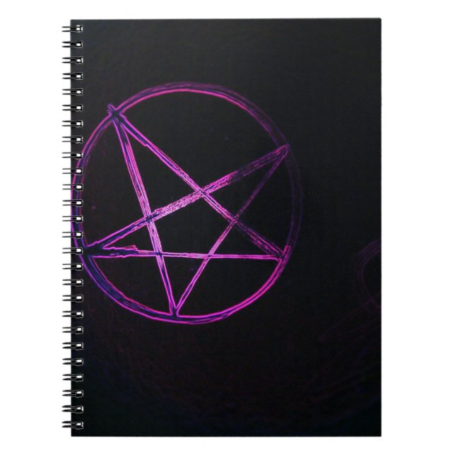 lila Pentagramm Notizblock (Vorderseite)