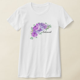 Lila Peonies Bridesmaid T - Shirt