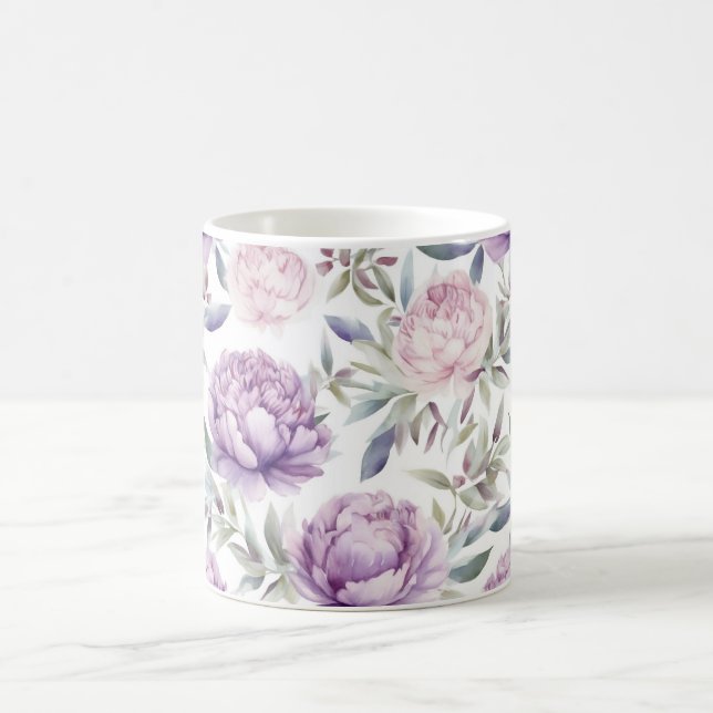 Lila Peonies Regency Core Ästhetik Kaffeetasse (Mittel)