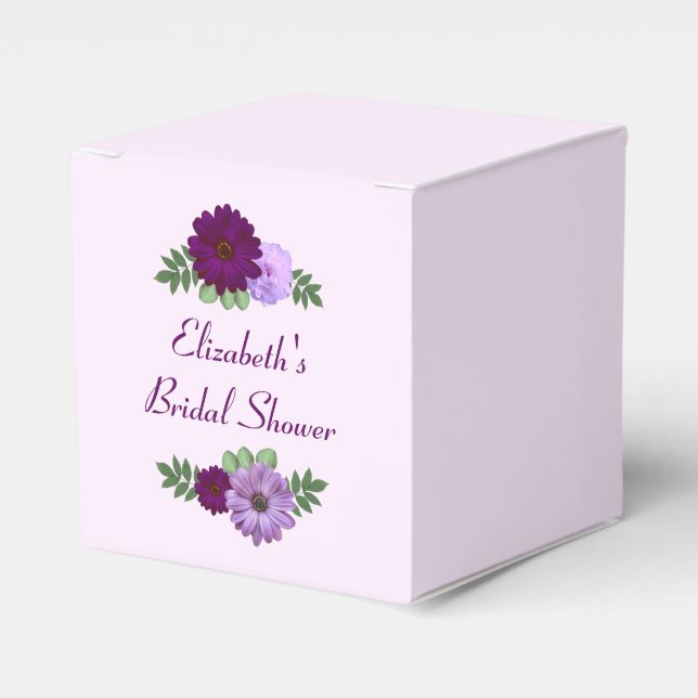 Lila Peony Floral Brautparty Geschenkschachtel (Vorderseite)