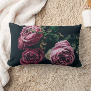 Lila Peony Floral Throw Kissen