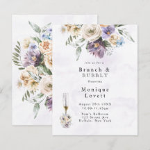 Lila Peony Wildblumen Brunch und Bubbly