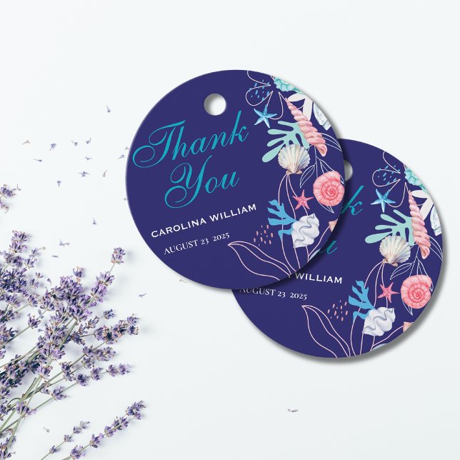 Lila Perle unter der Babydusche Geschenkanhänger (Von Creator hochgeladen)