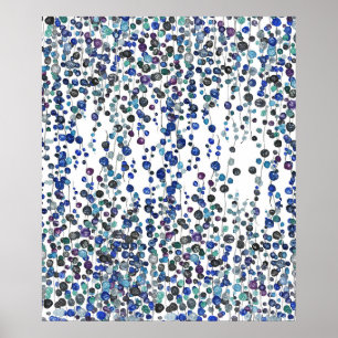 lila Perlenkette-Pflanze Aquarell Poster