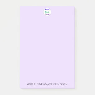Lila personalisierte Markenlogo Post-it Klebezettel