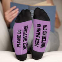 Lila personalisierte Message Socks