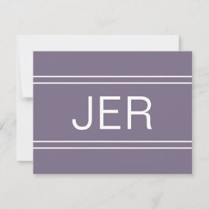 Lila Personalisierter Mit Monogramm Name Initial C Mitteilungskarte