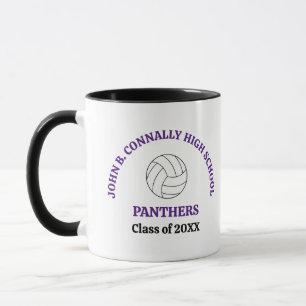 Lila personalisierter Volleyballspieler der High S Tasse