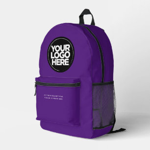 Lila Personalisiertes Firmenlogo und Text Bedruckter Rucksack