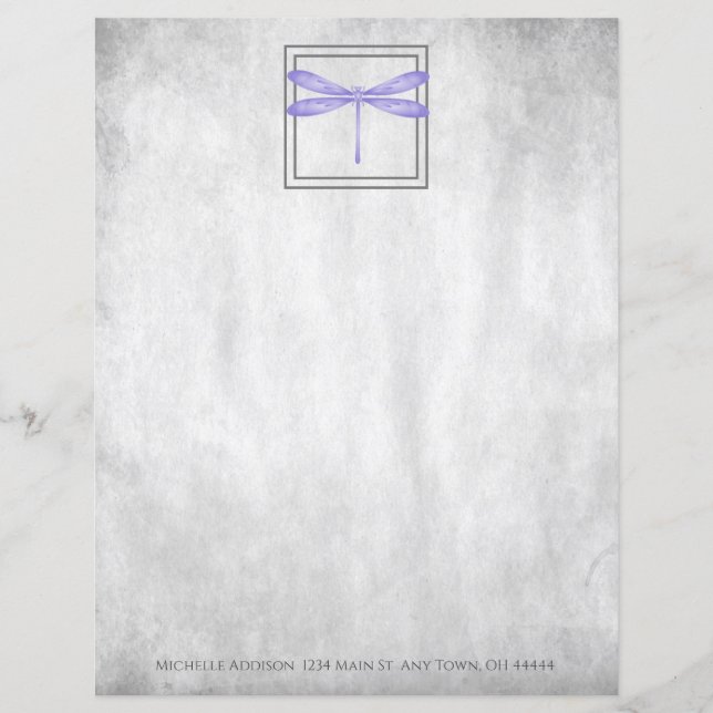 Lila Personalisiertes Libelle (Vorderseite)