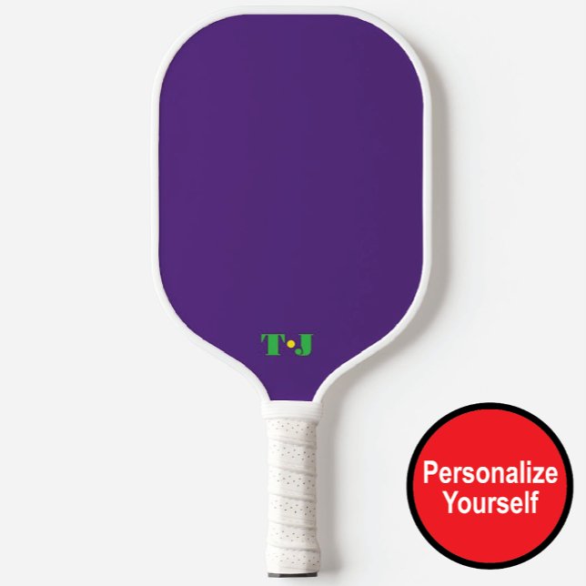Lila Personalisiertes Mit Monogramm Pickleball-Pad Pickleball Schläger (Von Creator hochgeladen)