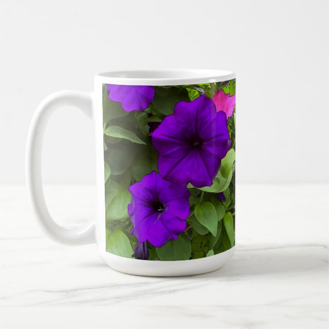 Lila Petunia - 15 oz. Mug Kaffeetasse (Links)