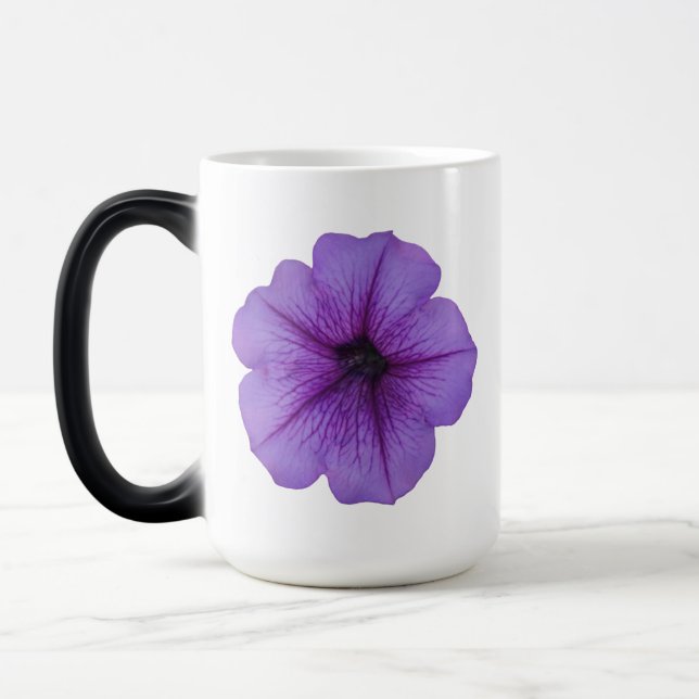 Lila Petunia-Blume Verwandlungstasse (Links)